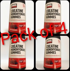 Force Factor Creatine Monohydrate Gummies, Mixed Berry, 150 Count, Exp 08/2027