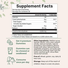 120 Count Strawberry Raspberry Creatine Gummies – Pre Workout & Recovery Boost