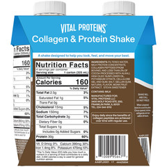 Vital Proteins chocolate collagen Protein shake 30g protein 10g collagen Peptide