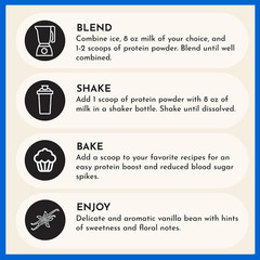 JUST INGREDIENTS Vanilla Protein Powder 15 Servings 22g Grass Fed Whey 2PK