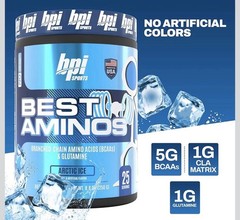 BPI Sports Best Aminos – BCAA Powder Post Workout & Glutamine Arctic Ice 8.82oz