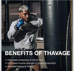 RAW Pre Workout Powder Thavage Beach Bum Sports Nutrition Supplement 40 Servings