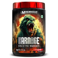 Bigmuscles Nutrition Karnage Pre workout Supplement (60 Servings) Dope Free,300g