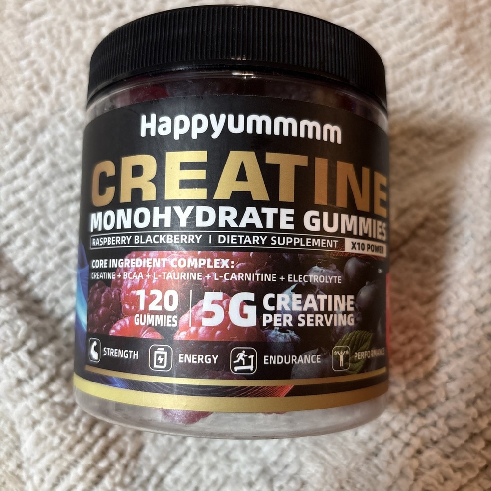 Creatine Monohydrate Chews 5g for Men & Women, Preworkout Gummy with Electrolyte