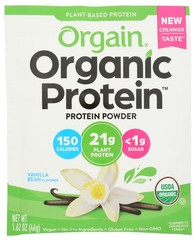 Organic Plant Based Protein Powder Vanilla Bean By Orgain Single Serve 10 Pack