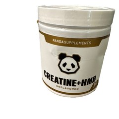 Panda supplement Creatine +HMB Unflavored powder 30 SRV ((Dented Container)