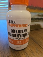 BulkSupplements Creatine Monohydrate Capsules 420 Capsules 07/2027