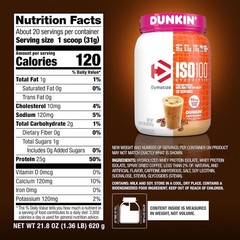 Dymatize x Dunkin’ Cappuccino ISO100 Whey Protein Powder (20 Servings)