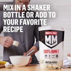 Muscle Milk 100 Whey Protein Powder Vanilla 5 Pound 68 Servings 25G Protein 2G