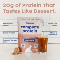 Complete Beef Protein Powder Isolate – Grass-Fed, Pasture-Raised, Dairy & Lactos