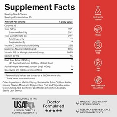 Nitric Oxide Beet Root Chews, Mixed Berry, 60 Soft Chews | 1,250mg Beet Root …