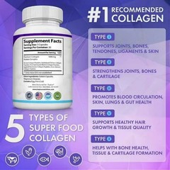 Toplux Collagen Peptides – with Multi-Type Collagen & Vitamins- 90 Pills Premium