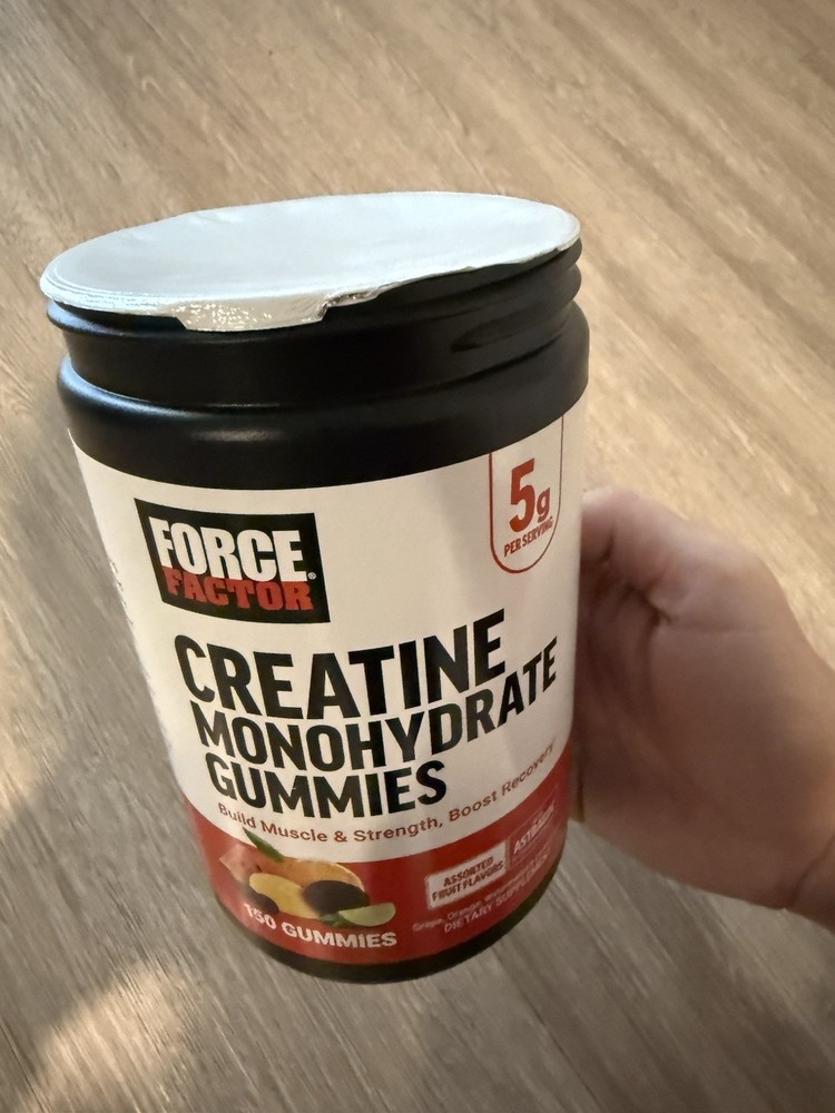 Force Factor Creatine Monohydrate Gummies Assorted Fruit Flavors 150 Count