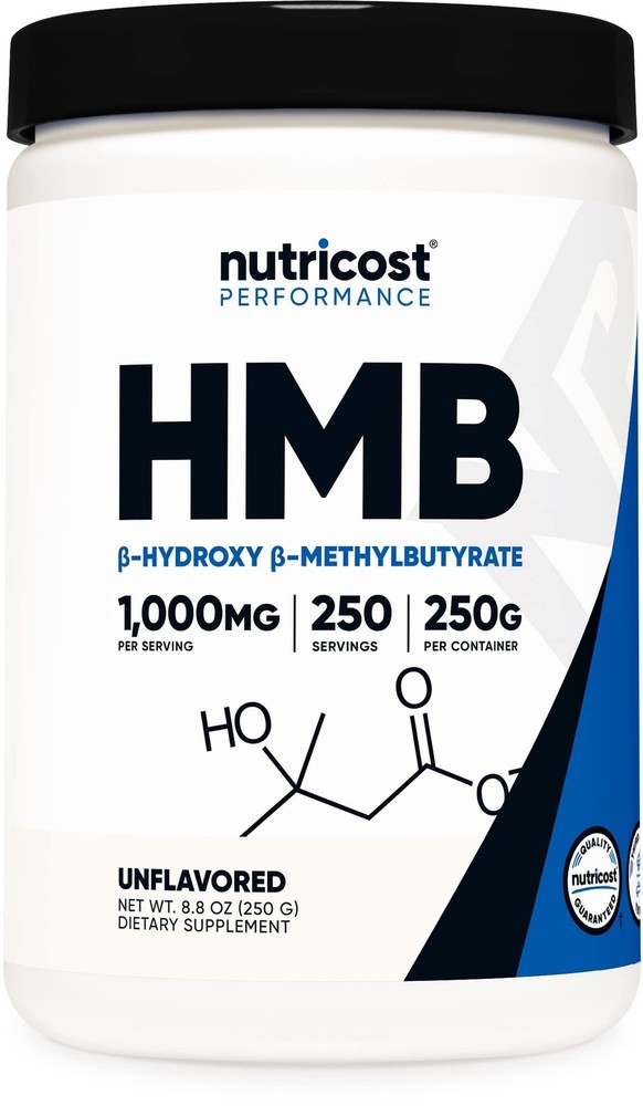 Nutricost HMB Powder (Beta-Hydroxy Beta-Methylbutyrate) 250 Grams – Gluten Fr…