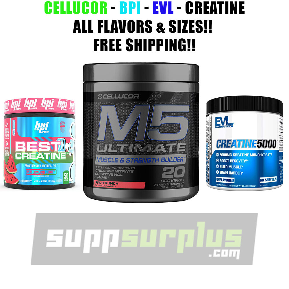 Cellucor -BPI – EVL – Creatine – M5 Ultimate – BPI Best Creatine ALL Mega Sale