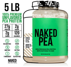 NAKED Pea Protein Powder, Unflavored Vegan Pea Protein, 5 lb