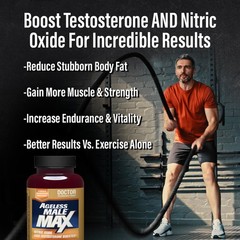 Ageless Male Max Total Testosterone Booster for Men 180 Count (Pack of 1)