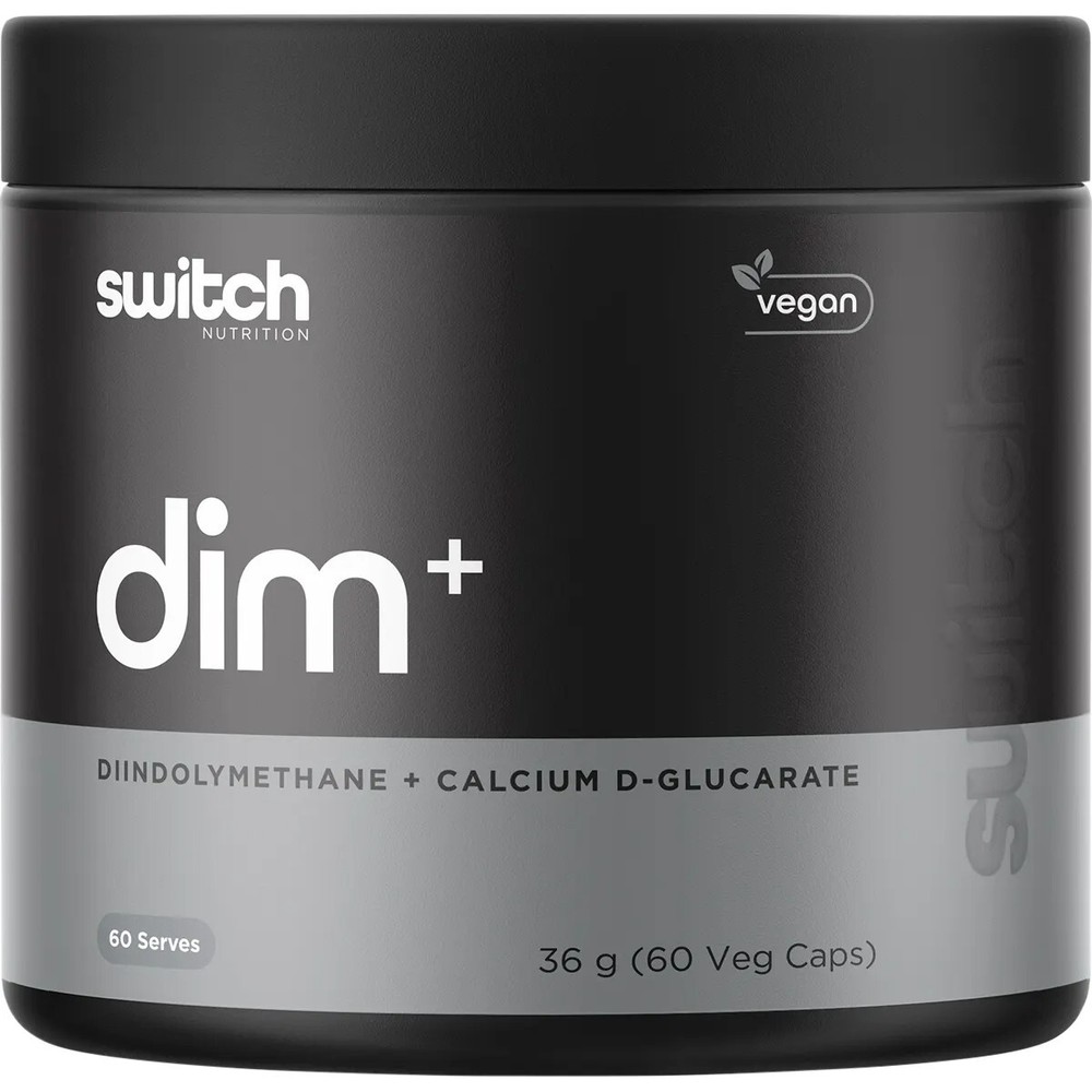 New Switch Nutrition DIM+ 60 Capsules Diindolylmethane+Calcium D-Glucarate