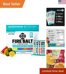 Sugar-Free Fire Salt Hydration Sticks – 32 Count Variety Flavors for Active Life