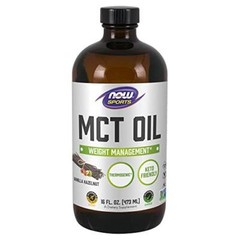 NOW Sports Nutrition MCT Oil Vanilla Hazelnut 16-Ounce