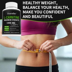 L-Carnitine – 1000mg Maximum Strength – Boost Metabolism and Heart Health