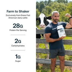 Grass-Fed Whey Protein Isolate – Naturally Flavored, Gluten Free Whey Protein…