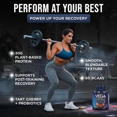 Vega Sport Vegan Protein Powder + Recovery 30g Plant Based Protein per Servi…