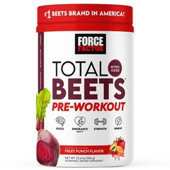 Force Factor Total Beets Pre-Workout 12.5 Ounce (Pack of 1), Fruit Punch