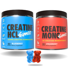 Creatine Gummies Twin Pack – Creatine Monohydrate Strawberry & HCL Blueberry