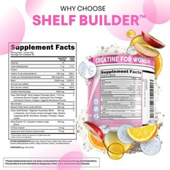 Creatine Monohydrate for Women BCAA Collagen Biotin Skin Hair Support