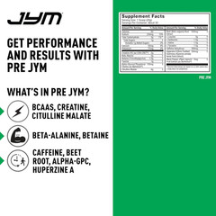 Pre JYM Pink Lemonade Pre Workout Powder for Men & Women, Bcaas, Nootropics, Cre