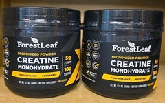 Lot of 2 ForestLeaf Creatine Monohydrate Powder 500g – 100 servings each – 12/28