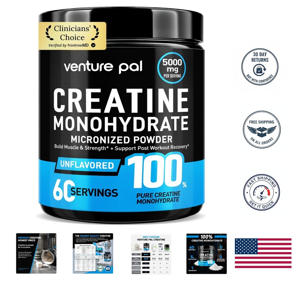 100% Pure Micronized Creatine Monohydrate Powder – Unflavored, 10.6oz
