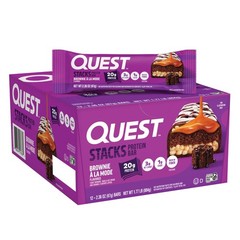 Quest Nutrition Stacks Protein Bars, Brownie a la Mode 12 Count (Pack of 1)