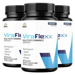 ViraFlexx- Bodybuilding & Men’s Health Support- 3 Bottles- 270 Capsules