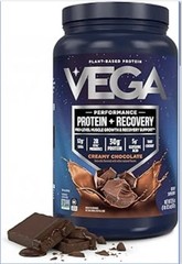 Vega Performance Protein + Recovery 1lb Creamy Chocolate 19 Servings Exp01/15/27