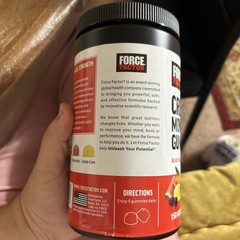 Force Factor Creatine Monohydrate Gummies Assorted Fruit Flavors 150 Exp 08/2027