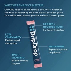 DripDrop Juicy Variety Pack ElectrolytePowder,fast Hydration,16 Sticks Exp 03/28