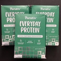Lot of 3 – Trunativ Everyday Protein Natural Plant Based Protein Booster 31.7 OZ