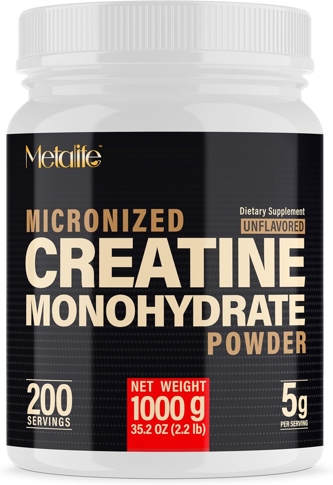 100% Pure Creatine Monohydrate Powder 200 Servings, Micronized Powder, Muscle Gr