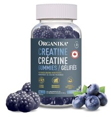 Organika Creatine Monohydrate Gummies 2 Bottles 180 Count Blueberry