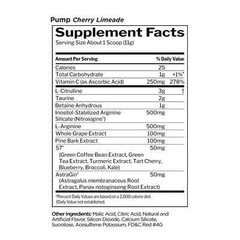 RULE 1 Pump 30 serv Black Cherry Limeade Stimulant Free Pre Workout 315g