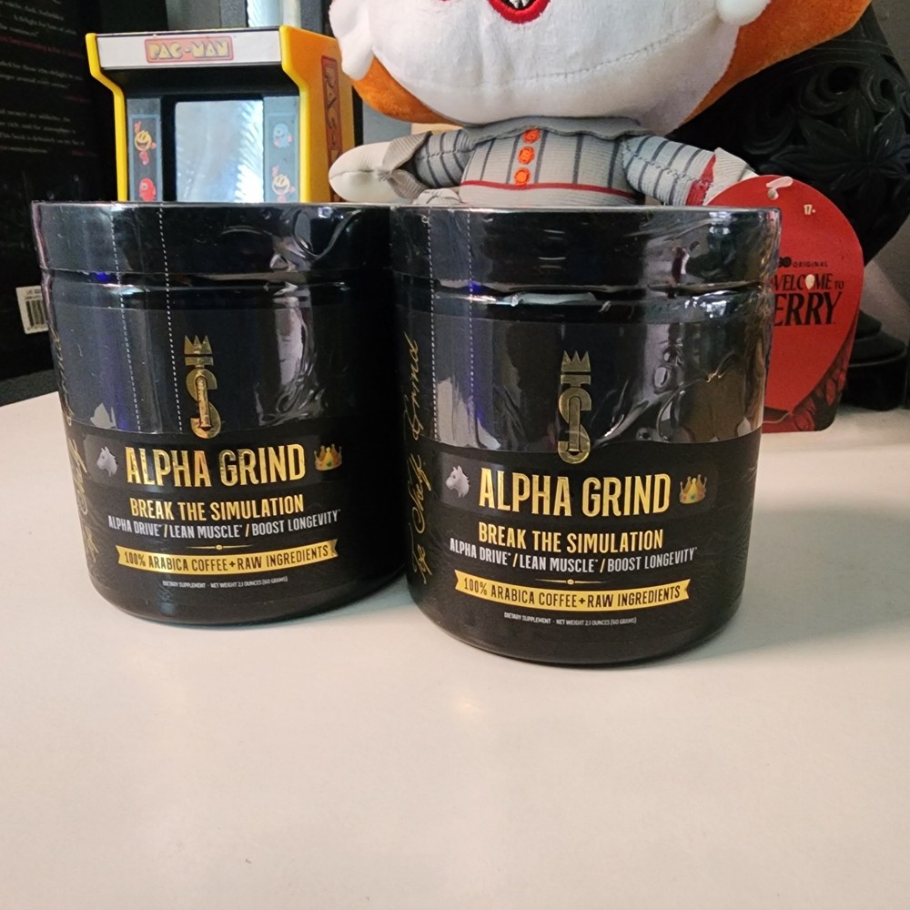 (2)Alpha Grind Energy Supplement Powder 100% Arabica coffee + RAW Ingredients