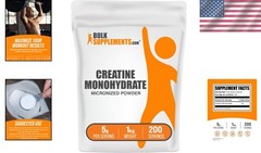 Unflavored Creatine Monohydrate Powder – 2.2 lbs for Peak Performance