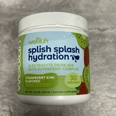 Wellah Splish Splash Hydration Electrolyte Mix (Strawberry Kiwi, 30 Servings)