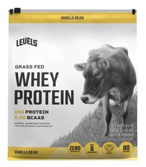 Levels Whey Protein, Vanilla Bean, Grass Fed Whey Protein 5.64 lbs, 80 Servings