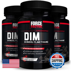 Force Factor Dim 3-Pack Pills To Decrease Estrogen In Men Diindolylmethane