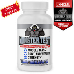 Monster Test 120ct Tablets, Mens Testosteron Booster Testosterona Pills Muscle