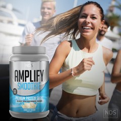 NDS Amplify Smoothie Protein Added Greens Overall Health – Vanilla (30 Servings)