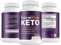Extra Burn Keto Advanced Weight Loss Support Fat Burner Supplements 1300mg Caps